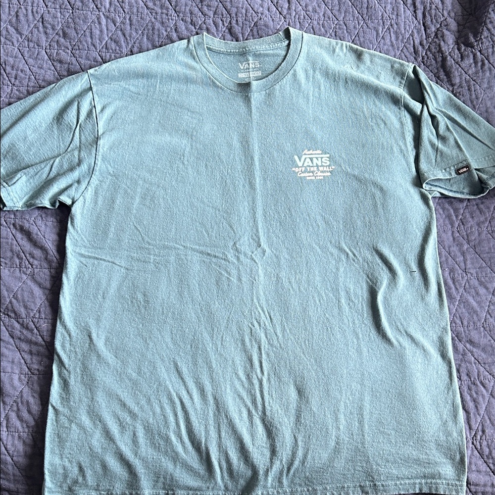 Vans Men’s Seafoam Green Short-Sleeve Logo T-Shirt